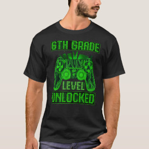 6th Grade Level Unlocked Gamer Back To School Boys T-Shirt