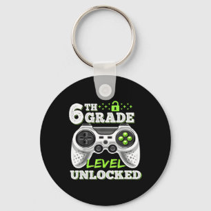 6th Grade Level Unlocked Video Game Back To School Key Ring