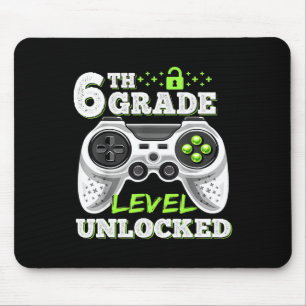 6th Grade Level Unlocked Video Game Back To School Mouse Mat