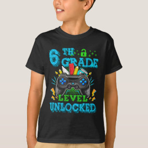 6th Grade Level Unlocked Video Game Back To School T-Shirt