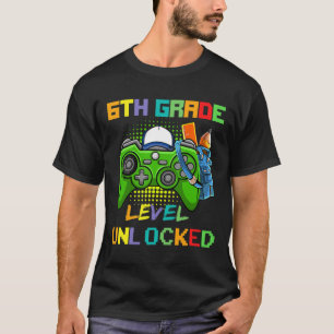 6th Grade Level Unlocked Video Game Back To School T-Shirt