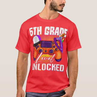 6th Grade Level Unlocked Video Game Back to School T-Shirt