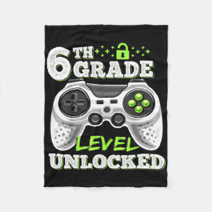 6th Grade Level Unlocked Video Game Ck To School B Fleece Blanket
