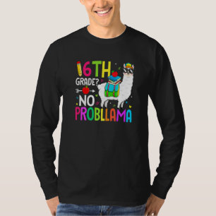 6th Grade No Prob Llama Back To School First Day T-Shirt