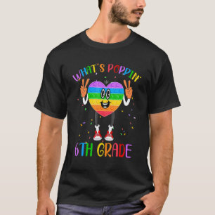6th Grade Pop It 100 Days School Fidget Toy 100 Da T-Shirt