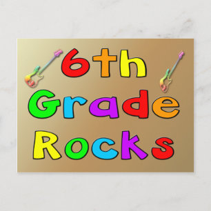 6th Grade Rocks Postcard