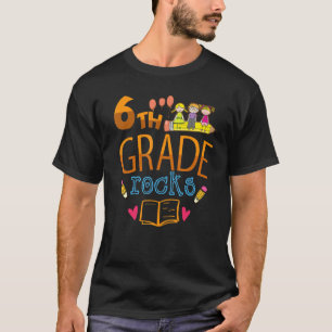 6th Grade Rocks Sixth Grade Team Back To School T-Shirt