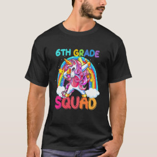 6th Grade Squad Dabbing Unicorn Cute Back To Schoo T-Shirt