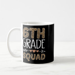 6th Grade Squad Leopard Teacher Student Coffee Mug