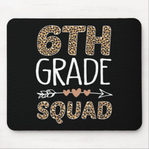 6th Grade Squad Leopard Teacher Student Mouse Mat