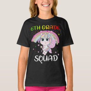 6th Grade Squad Third Teacher Student Team Unicorn T-Shirt