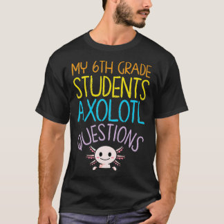6th Grade Teacher Appreciation I Aolotl Questions  T-Shirt