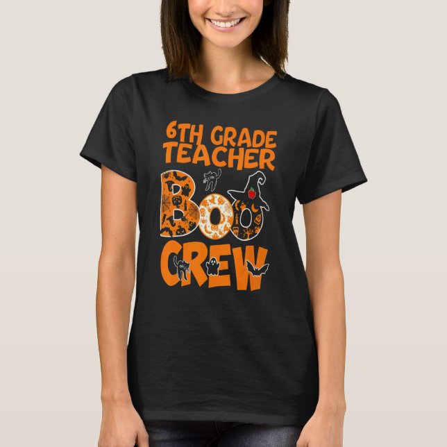 6th Grade Teacher Teacher Halloween Costume With C T-Shirt (Front)