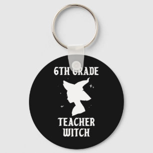 6th Grade Teacher Witch Funny Halloween Costume Sc Key Ring