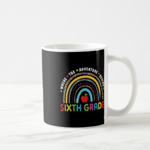 6th Grade Where The Adventure Begins Rainbow Leopa Coffee Mug
