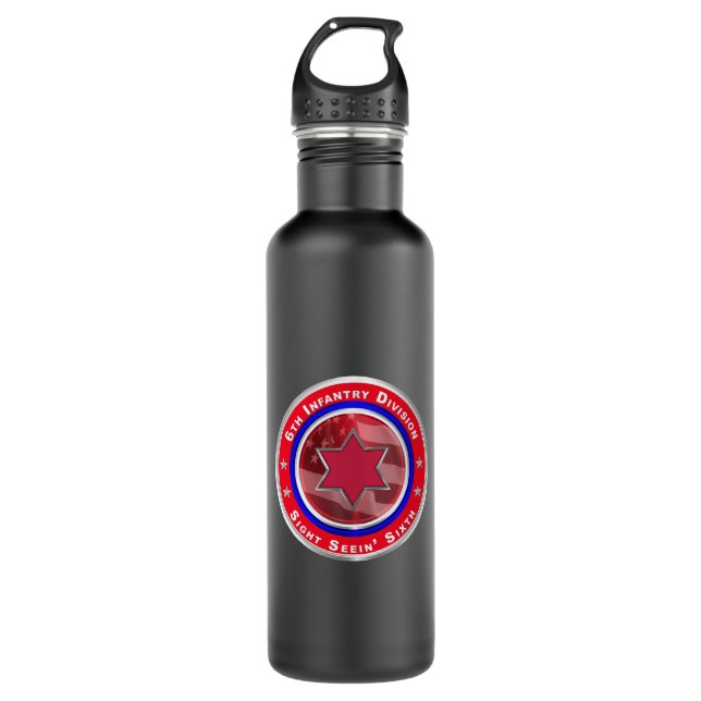 6th Infantry Division  710 Ml Water Bottle (Front)