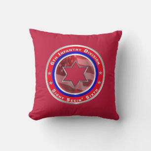 6th Infantry Division Throw Pillow