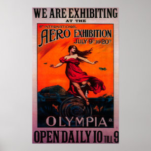 6th International Aero Expo Vintage Poster