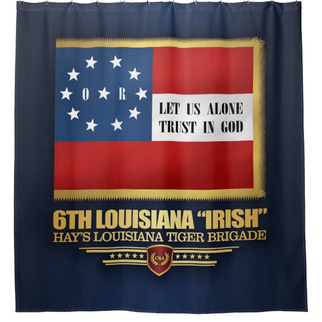 6th Louisiana "Irish" Infantry Shower Curtain (Front)
