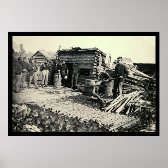 6th N.Y. Artillery Camp at Brandy Station, VA 1864 Poster (Front)