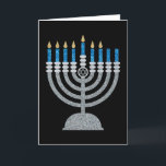 6th Night of Hanukkah Glitter Card<br><div class="desc">Hanukkah 2022 will begin in the evening of Sunday 18 December and ends in the evening of Monday 26 December</div>