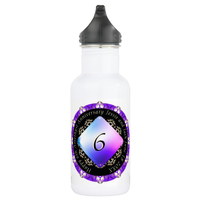 6th Wedding Anniversary  532 Ml Water Bottle (Right)