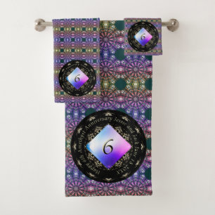 6th Wedding Anniversary Amethyst Bath Towel Set