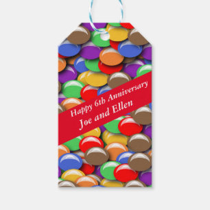 6th Wedding Anniversary Candy, Gift Tags