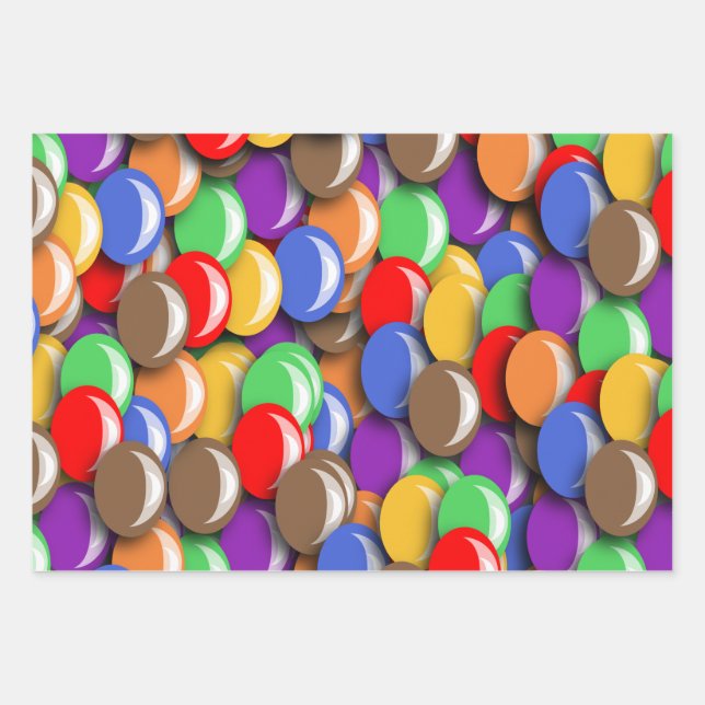 6th Wedding Anniversary Candy Wrapping Paper Sheet (Front)