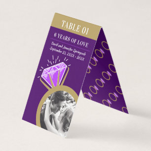 6th wedding anniversary gold ring amethyst photo