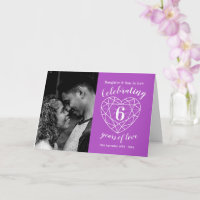 6th Wedding Anniversary heart purple amethyst