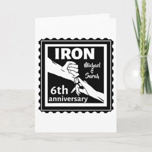 6th wedding anniversary traditional gift iron card