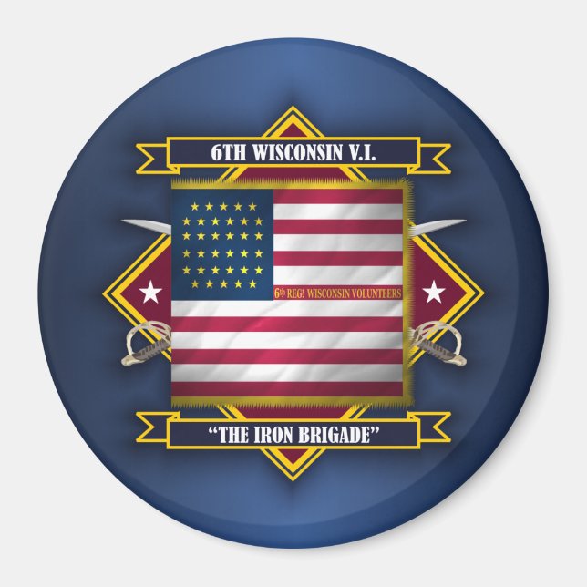 6th Wisconsin Volunteer Infantry Magnet (Front)