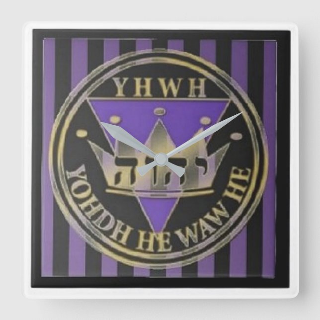 6x6 Divine Stripes Ceramic Tile Square Wall Clock (Front)