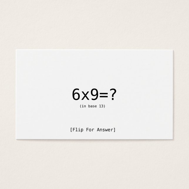 6x9=? (Front)