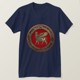 [700] Assyrian Winged Bull - Gold Lamassu T-Shirt