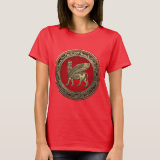 [700] Assyrian Winged Bull - Gold Lamassu T-Shirt