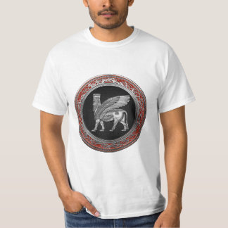 [700] Assyrian Winged Bull - Silver Lamassu T-Shirt