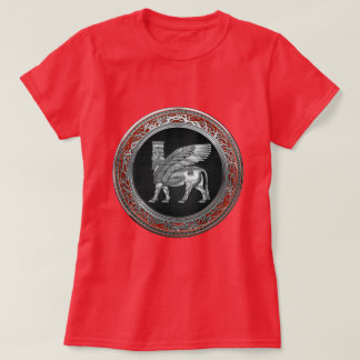 [700] Assyrian Winged Bull - Silver Lamassu T-Shirt