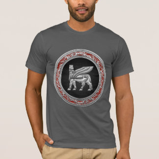 [700] Babylonian Winged Bull [Silver] [3D] T-Shirt