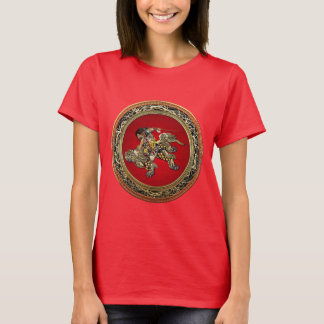 [700] Hokusai - Shoki Riding Shishi Lion T-Shirt