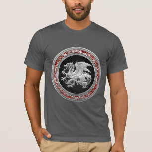 [700] Icelandic Dragon, Landvættir [Silver] T-Shirt