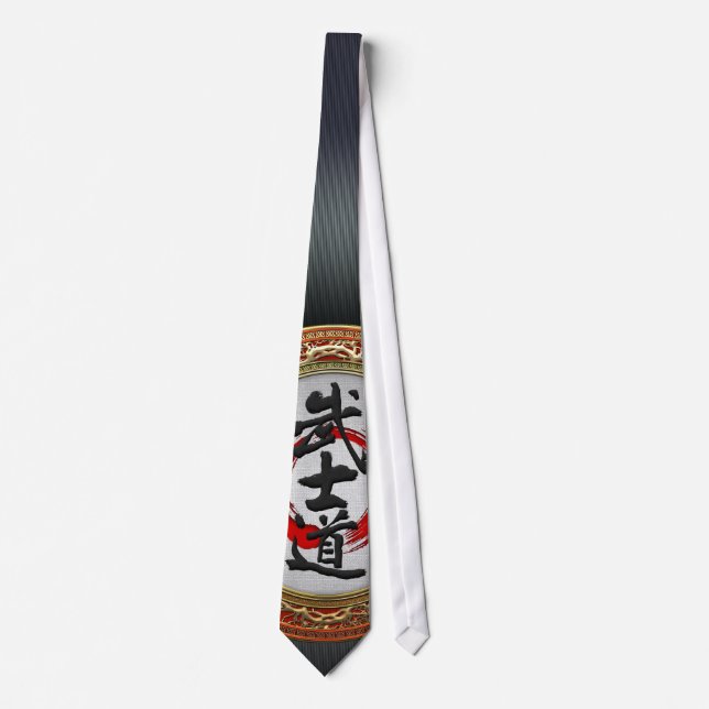 [700] Japanese Calligraphy - Bushido Tie (Front)