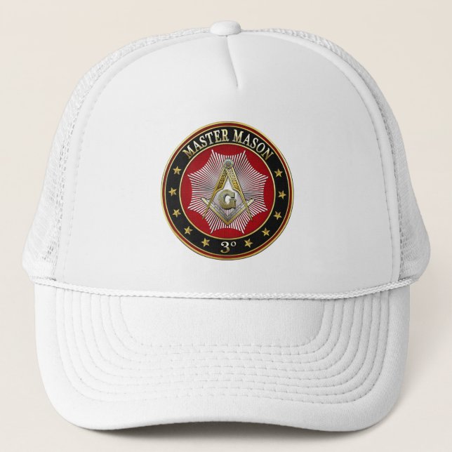 [700] Master Mason - 3rd Degree Square & Compasses Trucker Hat (Front)