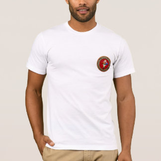 [700] Rosy Cross (Rose Croix) on Red & Gold T-Shirt
