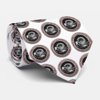 [700] Sacred Silver Scorpion on Black Tie