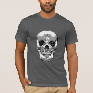 [700] Silver Human Skull T-Shirt