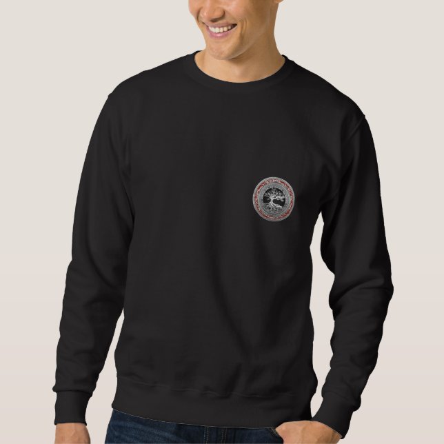 [700] Treasure Trove: Celtic Tree of Life [Silver] Sweatshirt (Front)