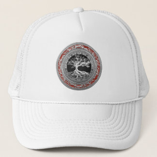 [700] Treasure Trove: Celtic Tree of Life [Silver] Trucker Hat