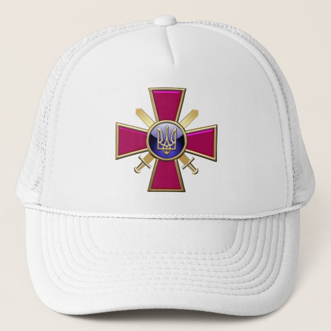 [700] Ukrainian Ground Forces Emblem Trucker Hat (Front)